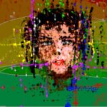 Portrait painted with Deluxe Paint on an Amiga computer.